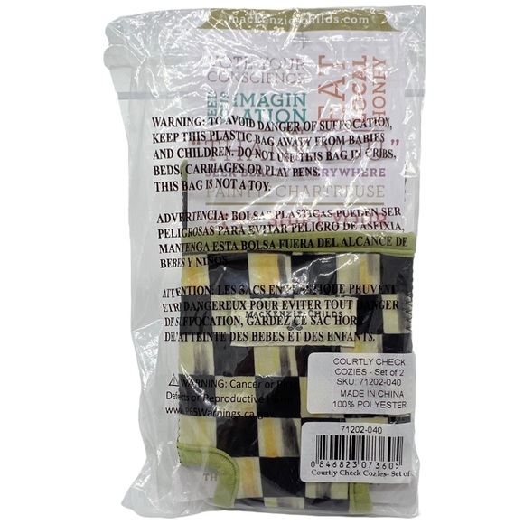 New MACKENZIE-CHILDS Courtly Check Cozies Set of 2 - Picture 3 of 5